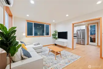 Clear fir trim throughout the home.