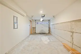 Extended garage for storage opportunities.