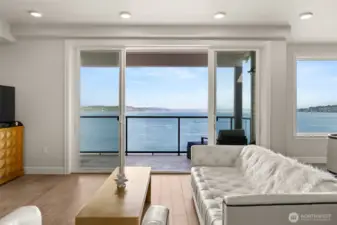 Enjoy your covered deck all year around. The furniture and firepit are being left for the new owners for their enjoyment.