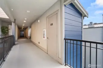 The storage room for #802 is conveniently located just outside the front door.