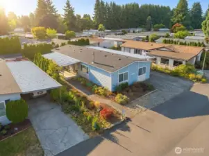 Home has newer roof and newer skylights and contains beautiful landscaping.