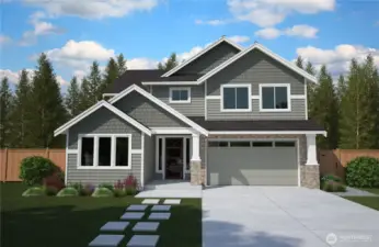 The Beacon at Burnham Heights — a beautifully designed 2,899 sq ft home featuring 3 bedrooms, 2.5 baths, a private office, and a spacious loft for versatile living. Photo rendering is for illustrated purposes only.