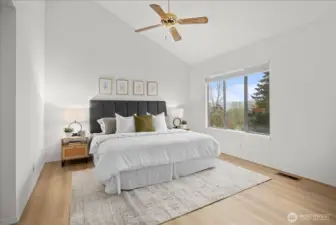 Spacious Primary with Vaulted Ceiling