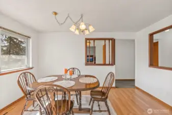Beautiful hardwood floors and plenty of space here for gatherings