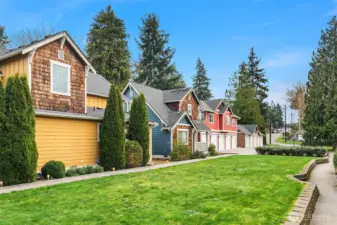 Lovely neighborhood, concrete walkways, beautiful landscaping