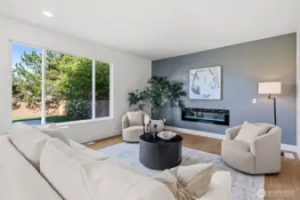 New Electric Fireplace in Family Room