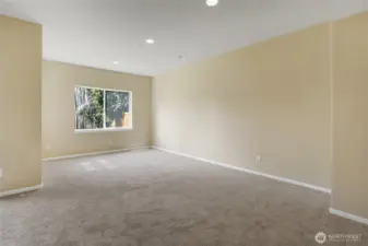 Spacious bonus room on the daylight lower level