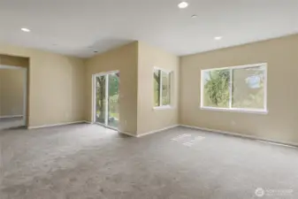 More bonus room with walk out patio