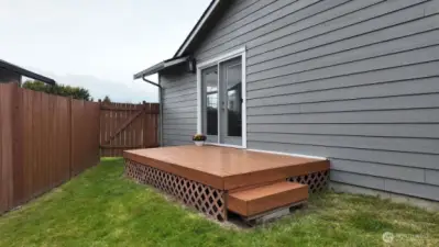 Deck off the primary bedroom