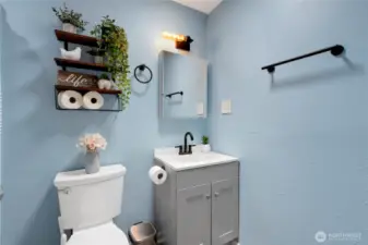 3/4 bathroom in hall way