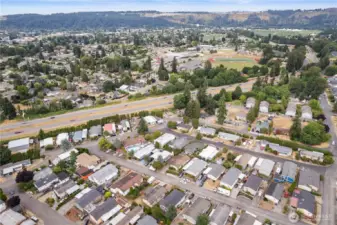 Aerial view of your home in Rainier Manor park