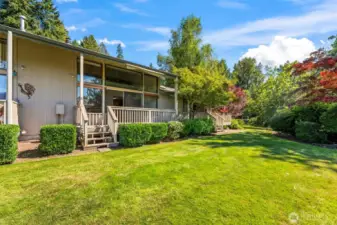 Nice-size deck for entertaining.