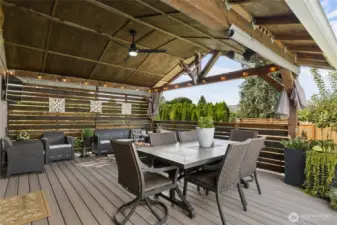 Slip away onto your private back deck and entertain!