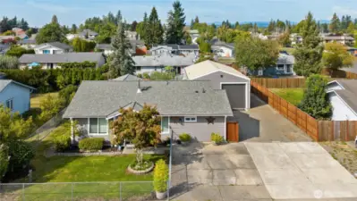 Great lot, location, room for you and friends to park!