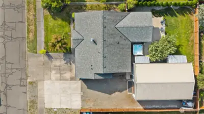 Aerial view of property