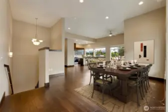 At the top of the stairs you will find an incredibly spacious living area. (Virtually staged)