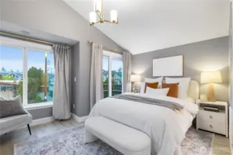 beautiful primary bedroom