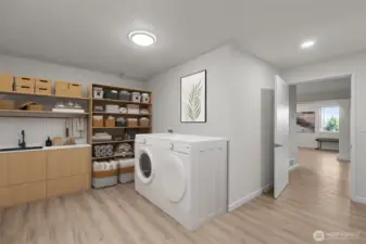 2nd Laundry/Workout/Sauna Space wired for 240v