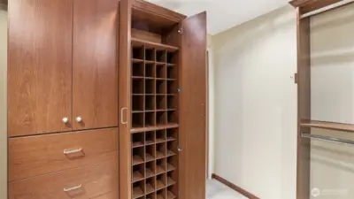 Shoes? Purses? Hidden wine stash (without the climate control)? This closet can handle it all.
