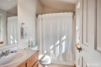 And, a full bathroom attached for privacy and comfort.