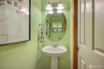 Enjoy a private powder room on the main level of the home.