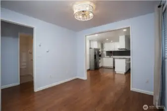 Just off the kitchen, the formal dining room offers a great space for entertaining.