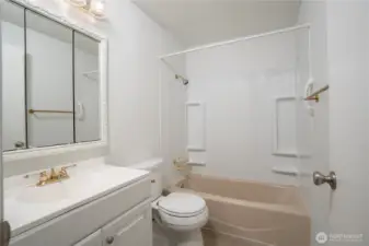The third bathroom adds convenience, making it so every bedroom in the home has access to its own bathroom.