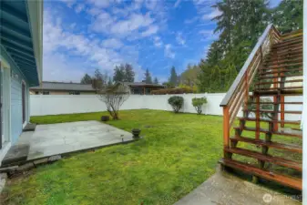 This home features a brand-new fenced yard, perfect for pets and outdoor activities.
