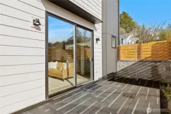 Enjoy the patio and backyard just off the main living space