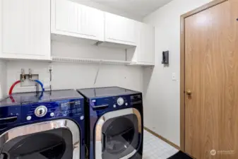 Laundry room conveniently located off garage.