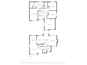 Combined 2 story floorplan.