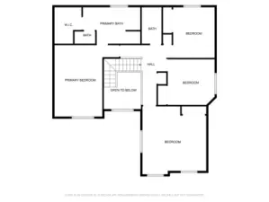 Upper level floor plan