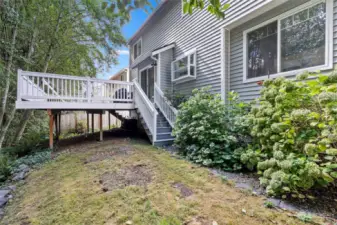 Backyard is fully fenced and very private.