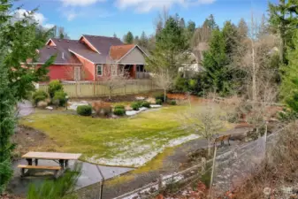 Home has a pocket park maintained by city behind it.