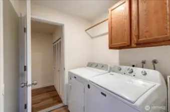 Utility area. Washer and dryer will convey with the home.
