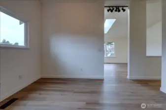 Dining room with plenty of natural light.