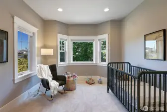 Back in the main house, this is one of four bedrooms on the second floor.