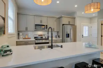 Spacious kitchen.