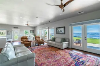 Great southern exposure with double doors to covered patio