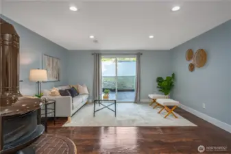 Another angle of the family room—plenty of room for activities.