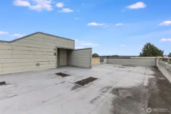 Rooftop area for get-togethers.