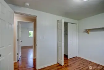 3rd bedroom showing closet and hallway.