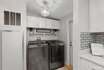 Conveniently located laundry area