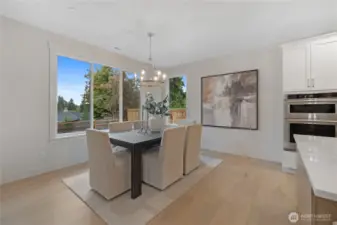 Spacious dining room.
