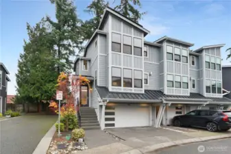 Another view of the exterior of this lovely corner home