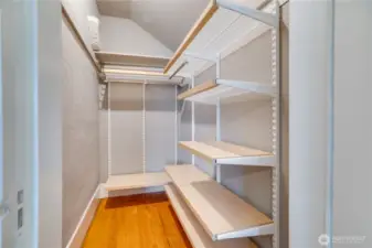 Each bedroom closet is complete with a custom closet organizer to make the most of the space.