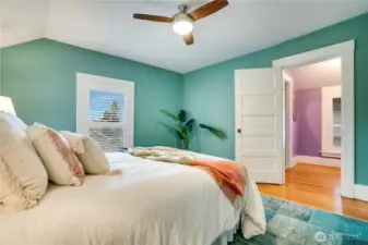 Notice the home's original fir floors throughout the upstairs.