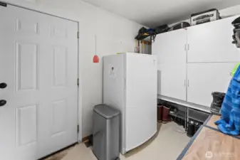 Utility room off garage