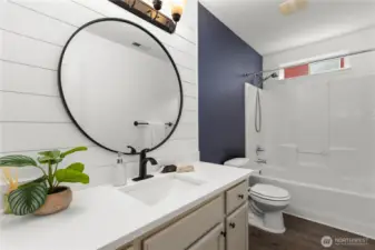 Main Bath Upstairs with Shower/Tub Combo