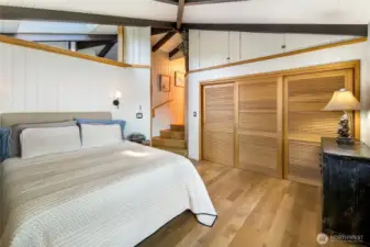 Spacious closet in primary bedroom.